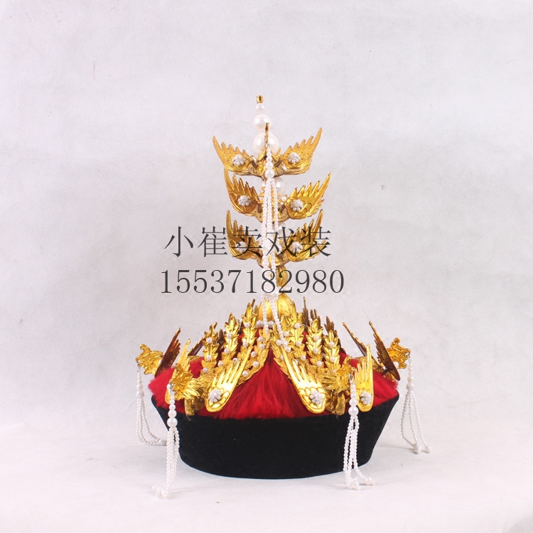 清朝皇后帽太后帽戏曲戏剧古装舞台演出头饰盔帽盔头戏帽皇后帽