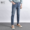 goods in stock RCC men's wear spring washing Do the old Retro Self cultivation Feet Flash Nine points Jeans the republic of korea