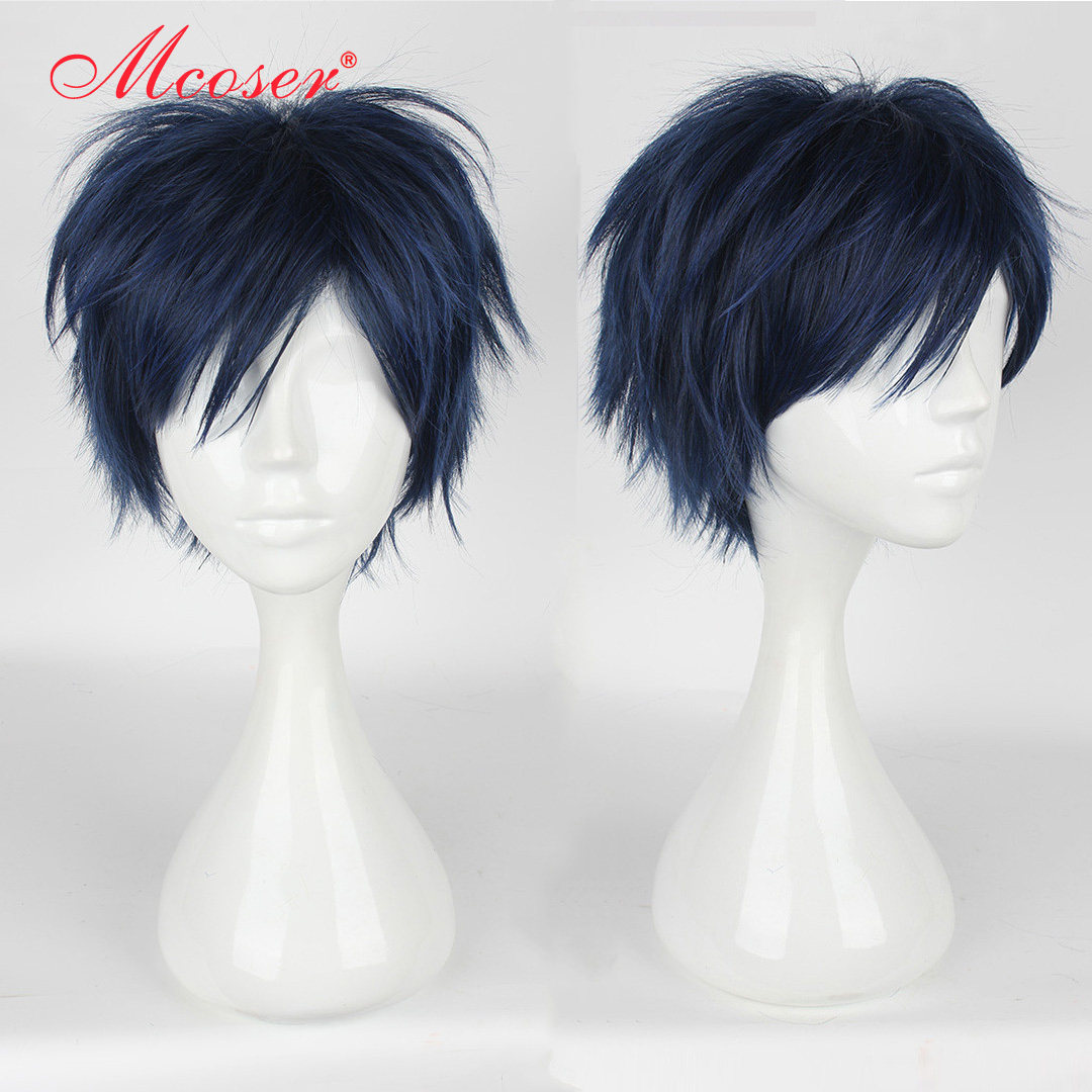 偶像梦幻祭梦幻王子风组合fine伏见弓弦co假发藏蓝色万用冲天短发