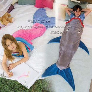 Blanket Mattress Sleeping Mermaid Shark Childrens Bag Kids