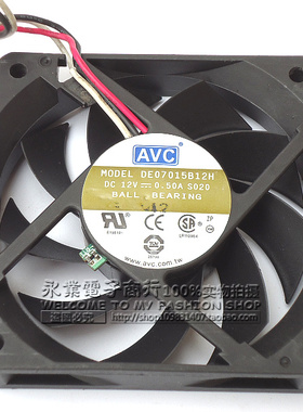 原装正品AVC DE07015B12H 12V 0.50A 7CM 7015 3线 CPU大风量风扇