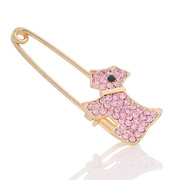 A033 Korea jewelry rhinestones brooch pin lovable dog brooch