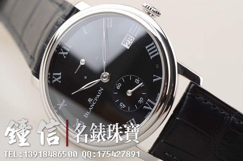 已售出【98新】宝珀铂金限量版八天链黑珐琅盘手上链男表6614-3437-55B