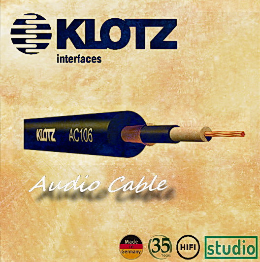 德国Klotz音频线散线双屏蔽