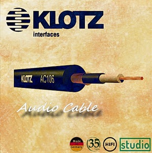 德国 KLOTZ AC106音频线  散线 双屏蔽 莲花 RCA 键 mogami 苏默