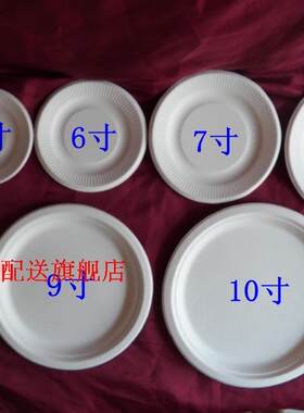 一次性白色蛋糕盘幼儿园手工纸碟