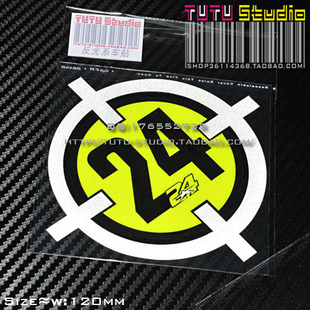 TUTU圖圖車貼-SHOEI 24 艾利亚斯 Elias MOTOGP B款-荧光贴反光贴