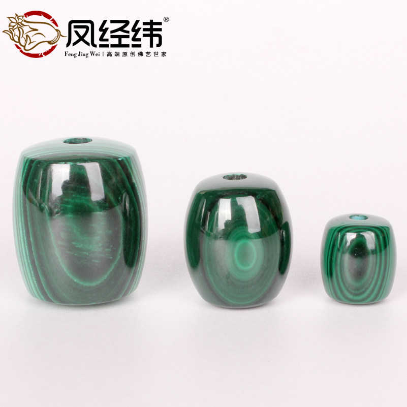天然进口非洲孔雀石桶珠鼓珠隔珠顶珠百搭手串颈链勒子腰珠散珠