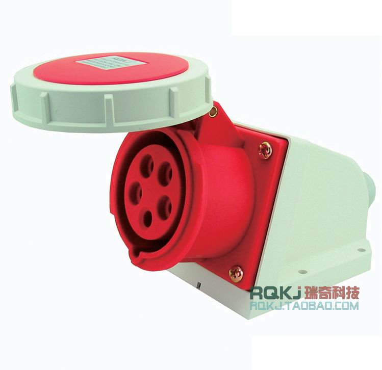 厂家直销RCN-1152工业明装插座IP67防水16A5孔3P380V新型3P+E+N