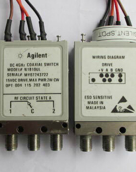 N1810UL Agilent DC-4GHz 15V SMA RF 单刀双掷射频微波同轴开关