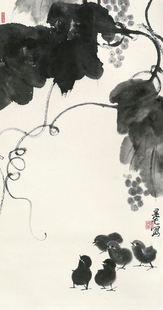 艺术微喷 刘旦宅(1931-2011) 觅食图30x57厘米