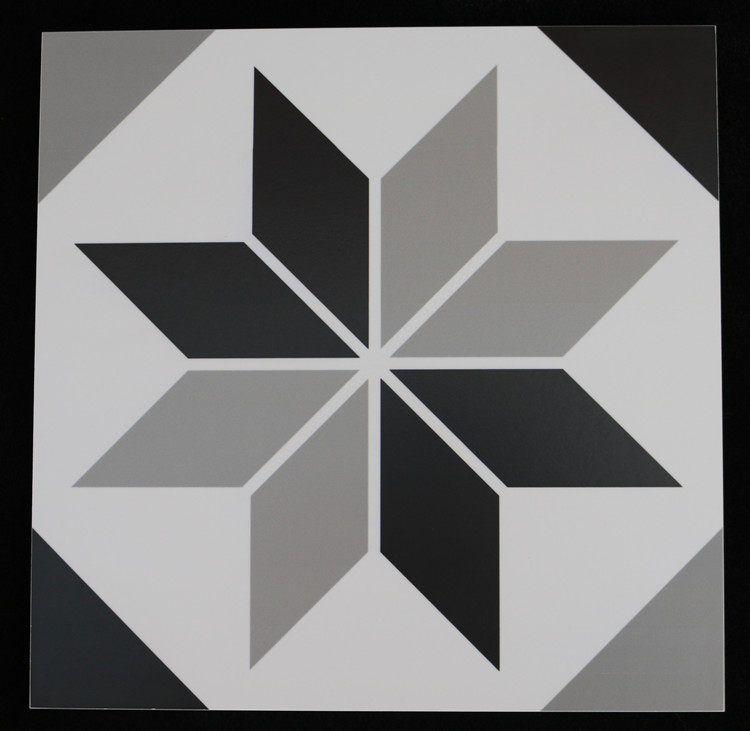 仿古砖黑白菱形地砖300*300花砖欧式复古瓷砖厨房卫生间阳台墙砖