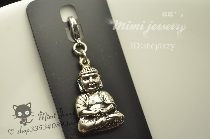 丹麦P牌pilgrim原单打标vintage 禅意佛像钥匙扣包挂挂坠吊坠项坠