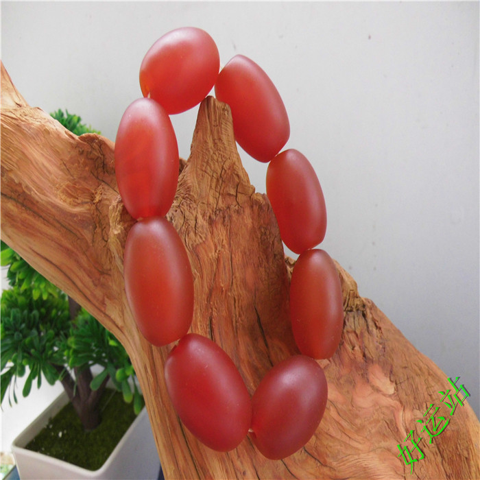 促销樱桃红玛瑙手链鼓