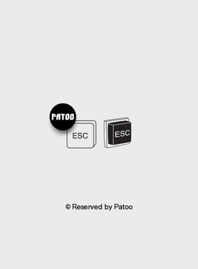 【PATOO怕痛】原创防水纹身贴 退出ESC 黑白中性趣味创意礼品ins