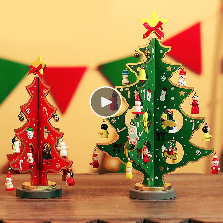 圣诞节装饰品圣诞节摆件初朵木质