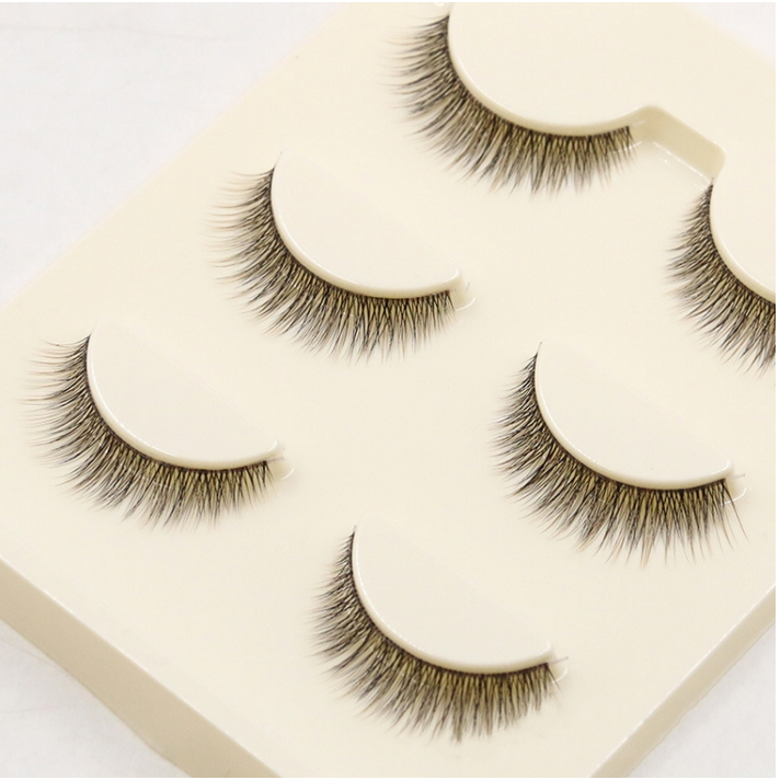 3d柔软型立体多层黑色裸妆假睫毛