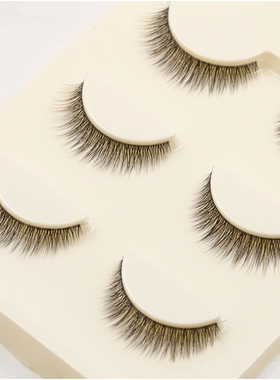 3D柔软型立体多层假睫毛黑色+浅咖啡色 上睫毛 眼睫毛T19包邮裸妆