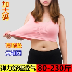 夏季大码运动防震胸罩背心200斤胖mm内衣加肥加大无钢圈无痕文胸