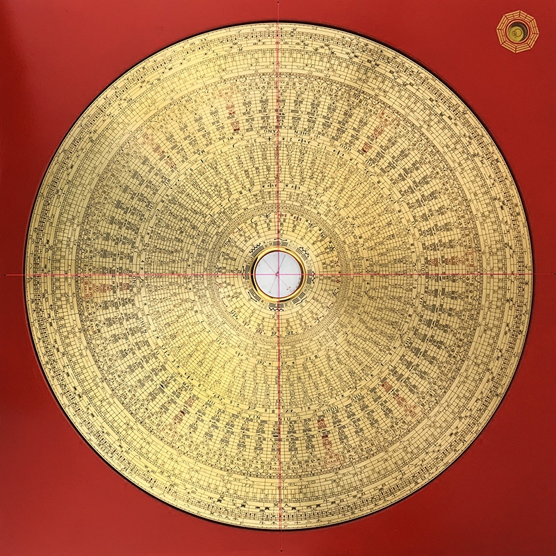 正品集福堂18寸一尺八67层综合罗盘专业风水纯铜面板指南针高精度