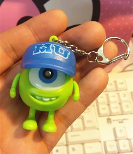 苏利文挂件怪兽大学挂件大眼仔挂件LED钥匙扣 发光发声卡通麦克