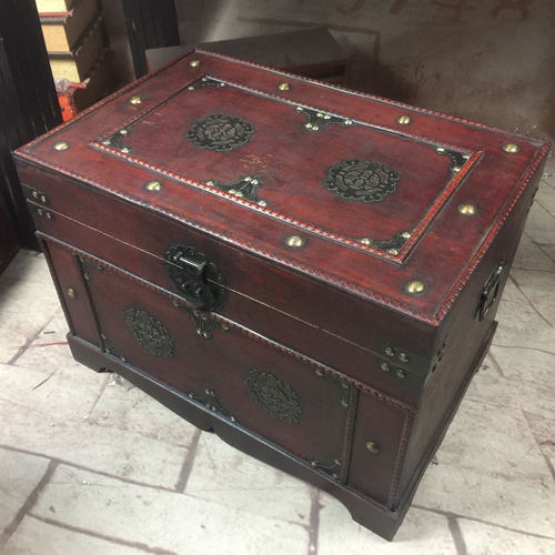 新品中式仿古老式木箱收纳喜庆
