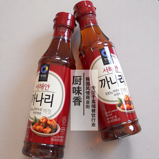 韩国清净园鳀鱼汁红标鱼露500g 正宗泡菜辣白菜调料 包邮 1瓶 进口