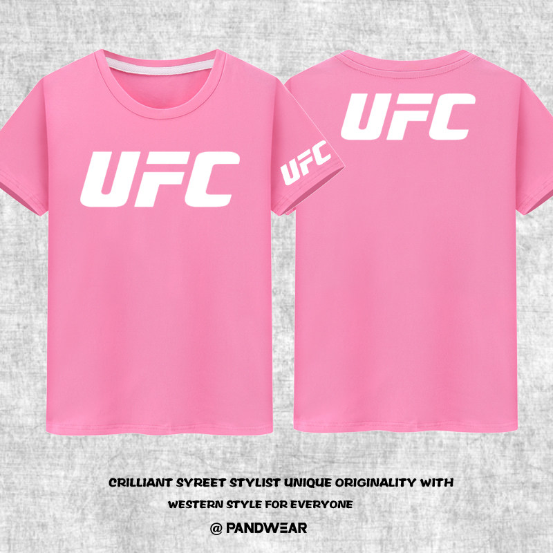 攀威ufc格斗t恤 mma混合格斗男女士纯棉短袖运动体恤宽松大码纯棉