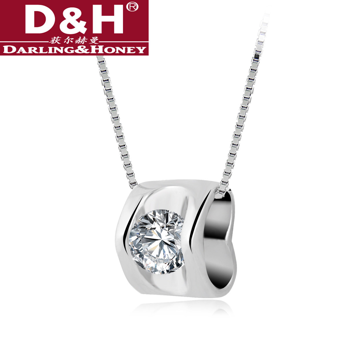 珠宝饰品镶钻银饰项链女日韩吊坠首饰品银项链吊坠生日礼物送女友