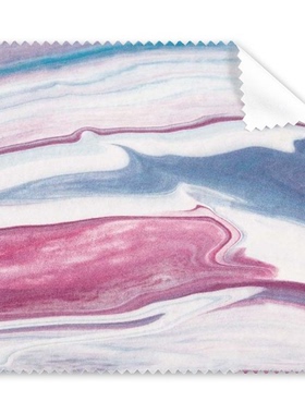 白色蓝色紫色不规则波纹插画眼镜布屏幕清洁布礼物手机屏幕擦礼物