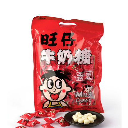 旺旺旺仔牛奶糖1000g整袋装约320颗 休闲零食年货结婚庆喜糖果
