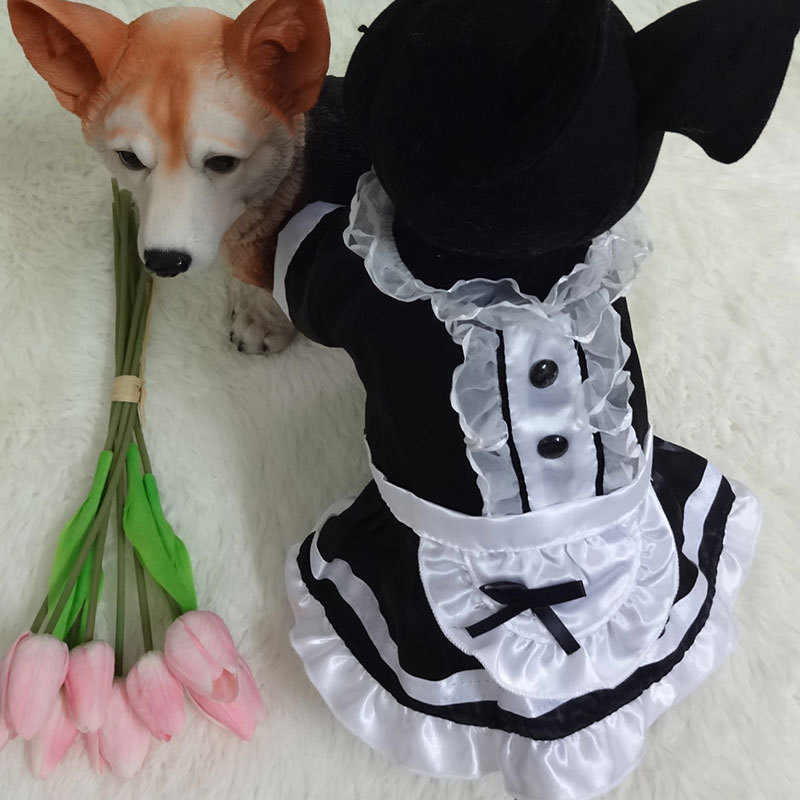 薄款贵宾犬公主裙猫咪女仆裙
