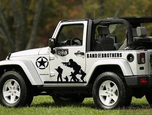 JEEP牧马人指南者自由客车贴兄弟连新款车身改装拉花汽车装饰贴纸