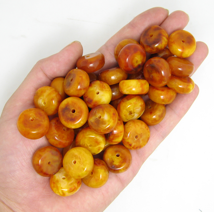 特价 天然老蜜蜡琥珀原矿原石挂隔珠diy算盘珠手串手链项链男女款