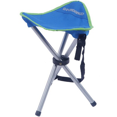 户外露营轻便易携带铁管三腿折凳