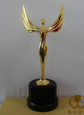 奥斯卡小金人奖杯定制金属水晶奖牌制作创意定做铜牌高档31CM