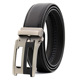 高档男士 自动扣皮带扣头半边黑半边白工字真皮腰带潮牌品牌字母扣