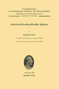【预订】Analytische Familien Affinoider Algebren
