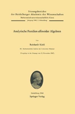 【预订】Analytische Familien Affinoider Algebren