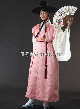 韩国进口洋缎子男士韩服/男士富人家族韩服/H-M01107-1