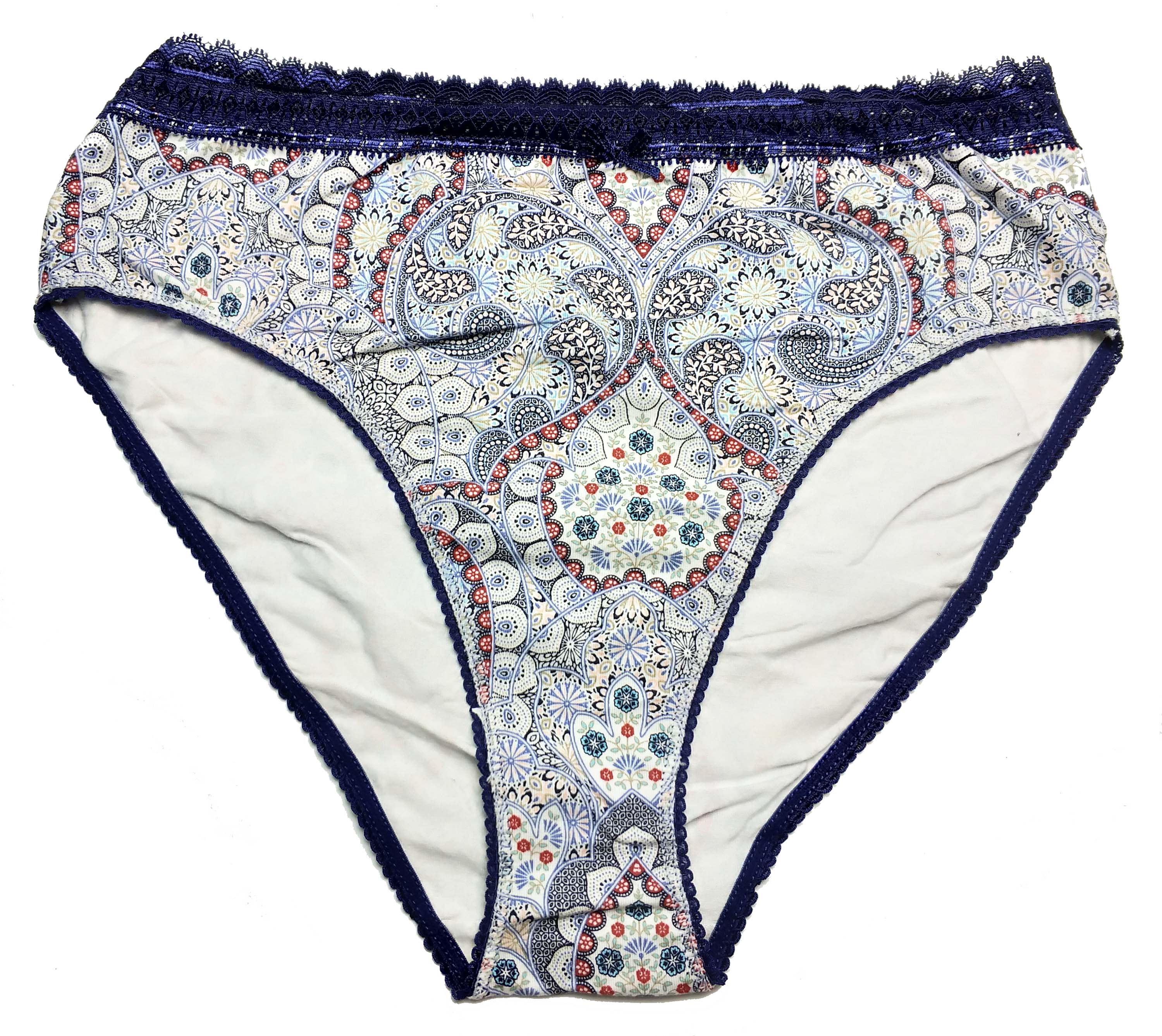 哟蓝色凤尾primarkS花高腰全棉