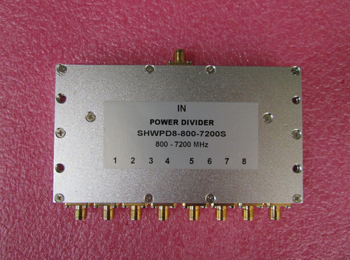 800-7200MHz 10W SMA RF 射频同轴8路 一分八功分器 频率可定制