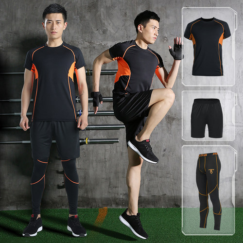 跑步运动服套装男夏价格 跑步运动服套装男夏图片 星期三