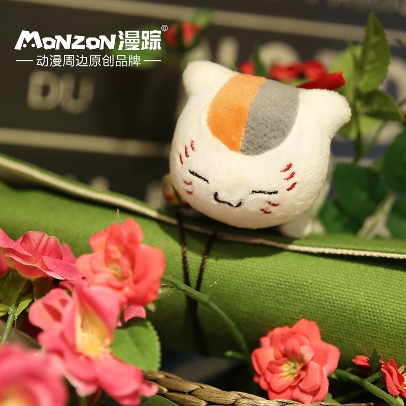 漫踪夏目友人帐猫老师猫咪老师斑帆布笔帘动漫铅笔袋周边学生文具