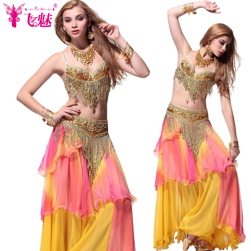 飞魅肚皮舞服装表演服装新款套裙肚皮舞演出服裙成人印度舞蹈服装