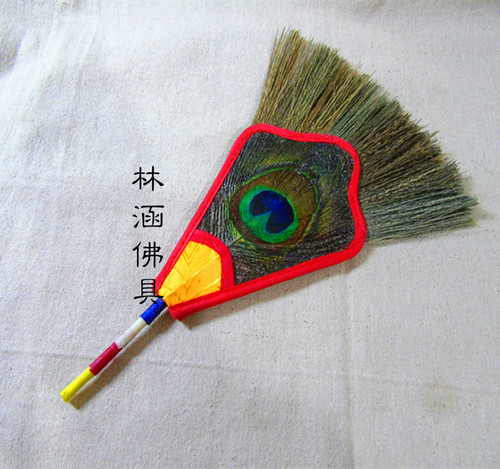 一眼孔雀吉祥小号贲巴壶扇