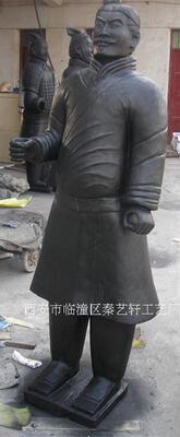 兵马俑工厂190cm战袍甲士俑 家居酒店园林公司开业出口礼品