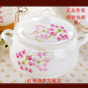 正品骨瓷大号带盖装汤碗品锅汤盆景德镇陶瓷器家用碗煲特价可定做