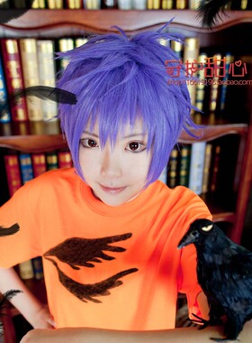 甜心家八犬传东方八犬异闻/犬冢信乃现货紫色动漫cosplay假发