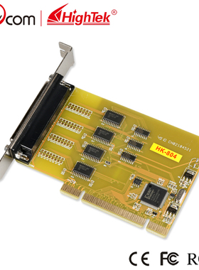 Hightek PCI转RS232串口扩展卡 PC转4口DB9针PCI 串口卡HK-804